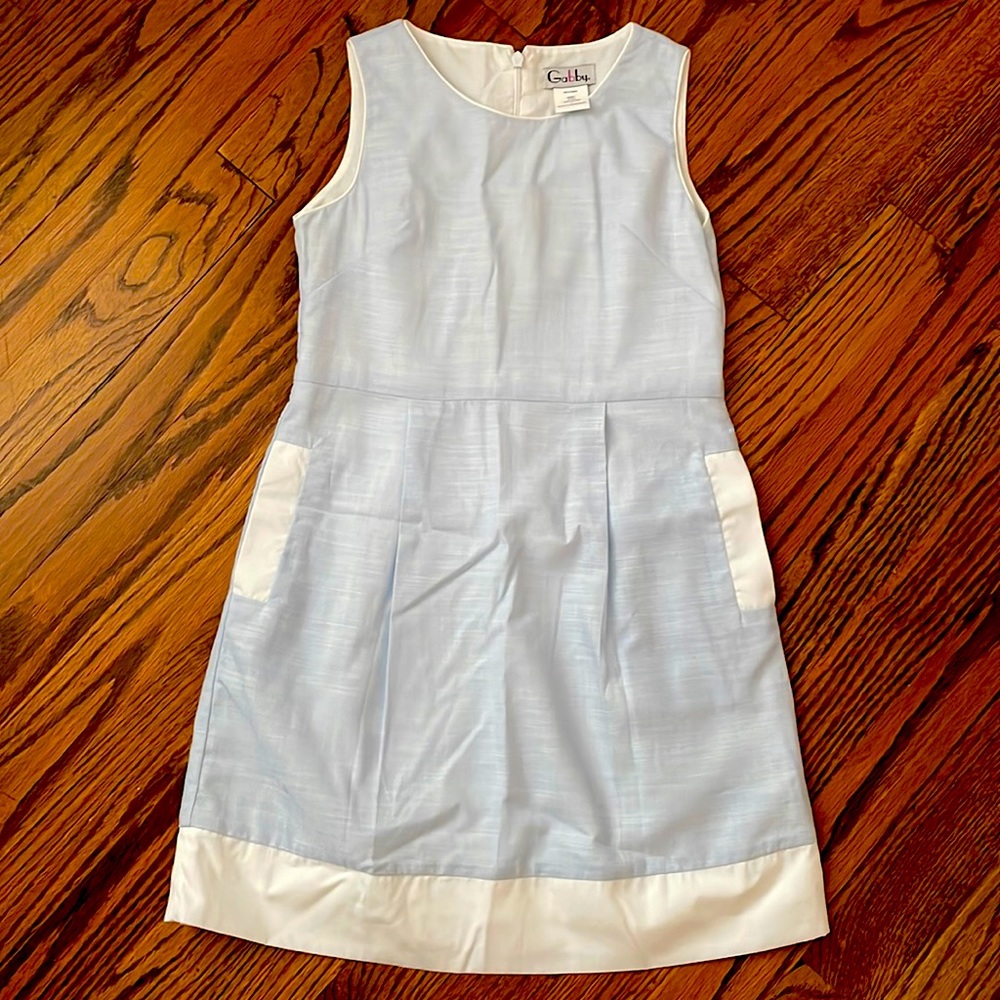 Gabby girls blue pocket dress sz 7